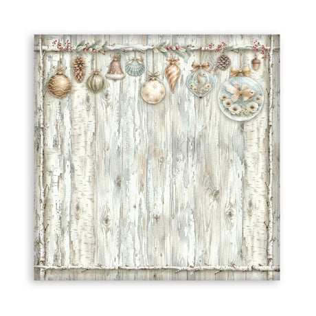 Scrapbookingpapper - Maxi Pad - White Christmas - 2 - Stamperia - Tidformera