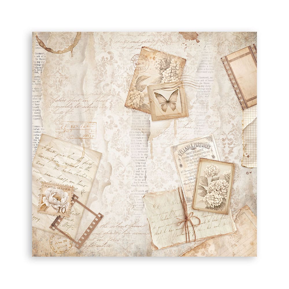 Scrapbookingpapper - Quiet Days - Maxi Pad - 14 - Stamperia - Tidformera