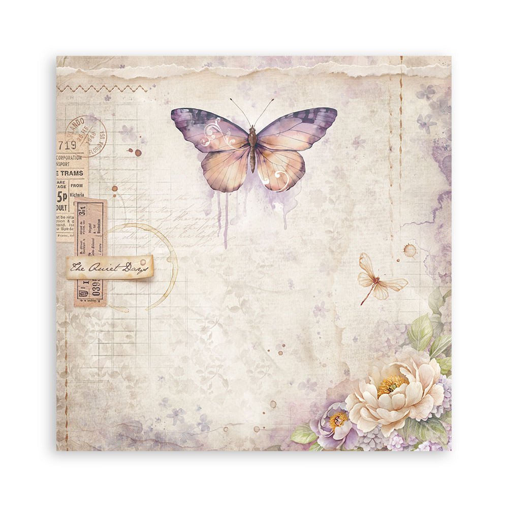 Scrapbookingpapper - Quiet Days - Maxi Pad - 12 - Stamperia - Tidformera