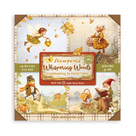 Scrapbookingpapper - Whispering Woods - Maxi Pad - 1 - Stamperia - Tidformera