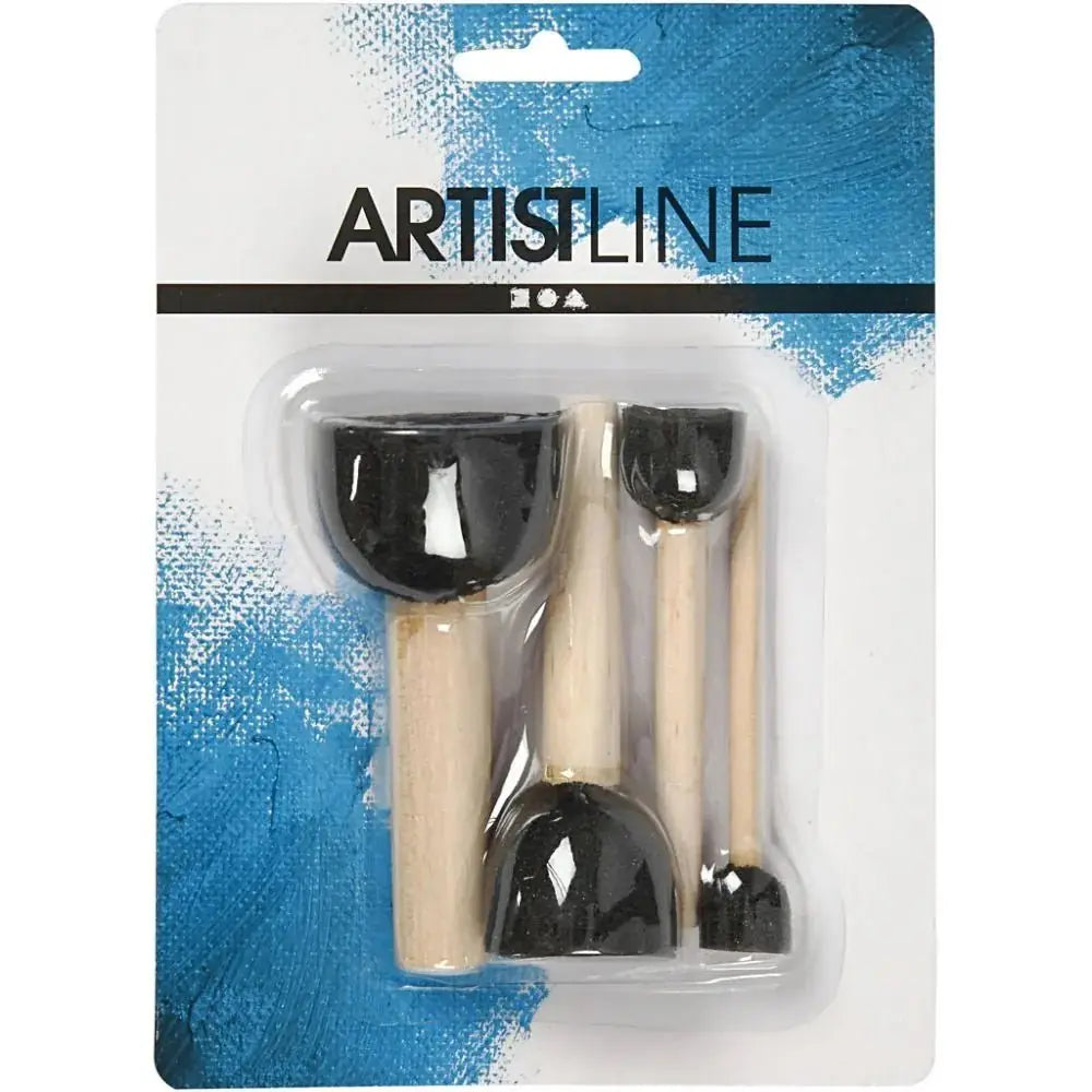 Skumstencilpenslar 4 - pack - 1 - Creative Company - Tidformera