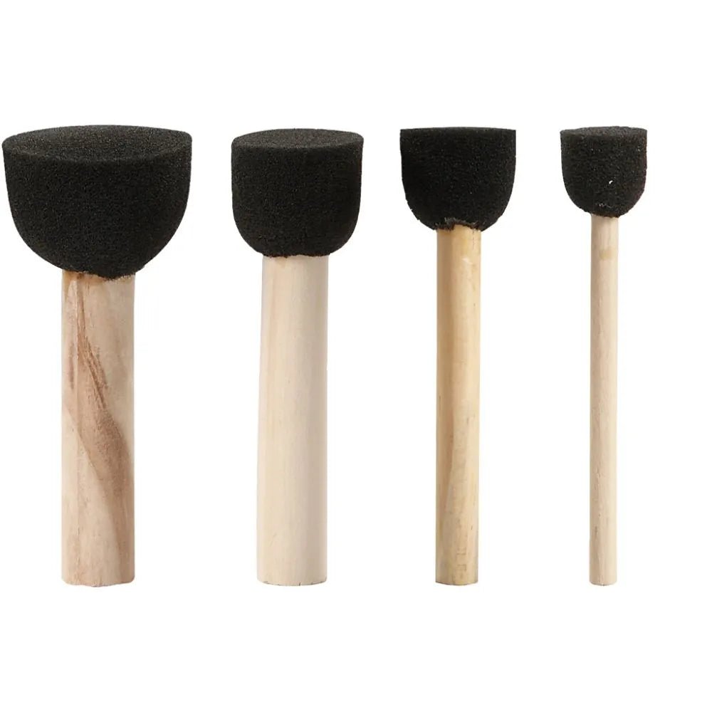 Skumstencilpenslar 4 - pack - 2 - Creative Company - Tidformera