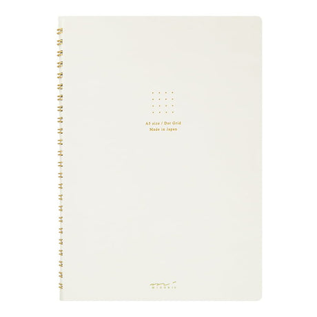 Spiralblock Dotted A5 - White - 1 - Midori - Tidformera