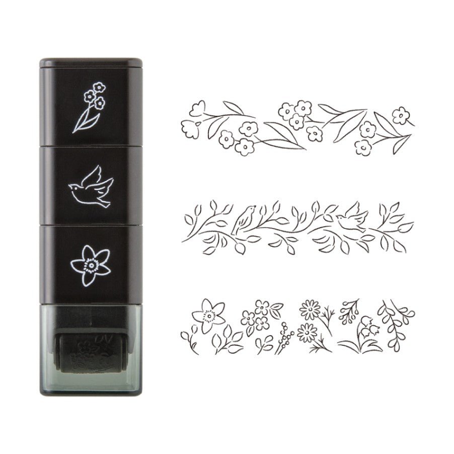 Stämpel Paintable Stamp Roller - Plant - 2 - Midori - Tidformera