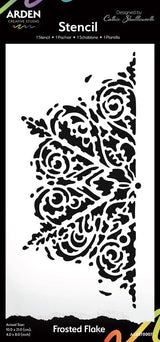 Stencil 10 x 21 cm - Frosted flake - 1 - Arden Creative Studio - Tidformera