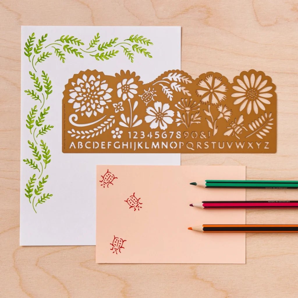 Stencil - Botanical - 3 - Another Studio UK - Tidformera