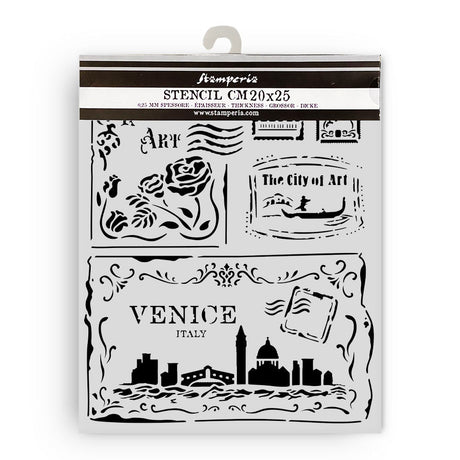 Stencil Selection - Venice City of Art - 2 - Stamperia - Tidformera