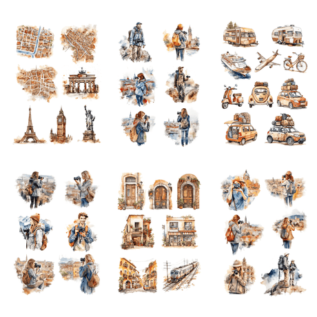 Sticker book - Penpaling Paula - Travel the world - 3 - Penpaling Paula - Tidformera