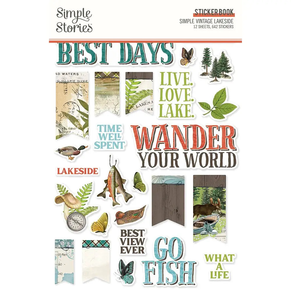 Sticker book Simple Vintage Lakeside - 1 - Simple Stories - Tidformera
