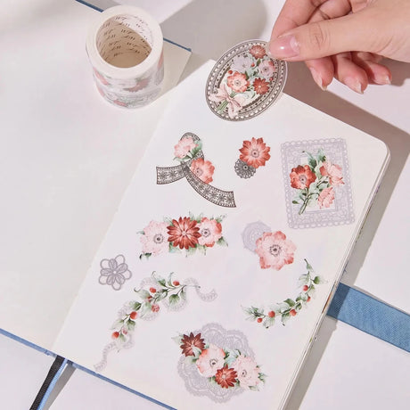 Sticker Pet Tape - Pre-cut - 60 mm - Heirloom Lace - 7 - Washi Tape Shop - Tidformera