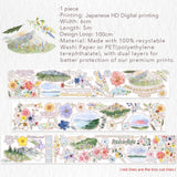 Sticker Pet Tape - Pre-cut - 60 mm - Lakeside Glow - 8 - Washi Tape Shop - Tidformera