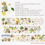 Sticker Pet Tape - Pre-cut - 60 mm - Lemon Breeze - 8 - Washi Tape Shop - Tidformera