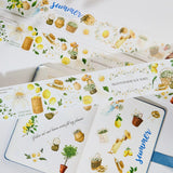Sticker Pet Tape - Pre-cut - 60 mm - Lemon Breeze - 5 - Washi Tape Shop - Tidformera