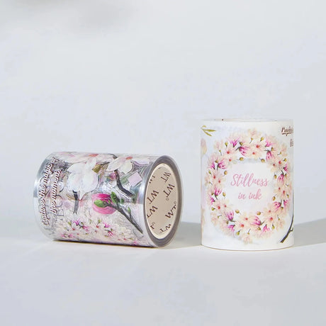 Sticker Pet Tape - Pre-cut - 60 mm - Magnolia Bloom - 5 - Washi Tape Shop - Tidformera