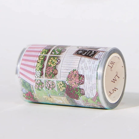Sticker Pet Tape - Pre-cut 70 mm - Civic Green - 2 - Washi Tape Shop - Tidformera