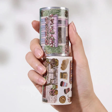Sticker Pet Tape - Pre-cut 70 mm - Maple Café - 5 - Washi Tape Shop - Tidformera