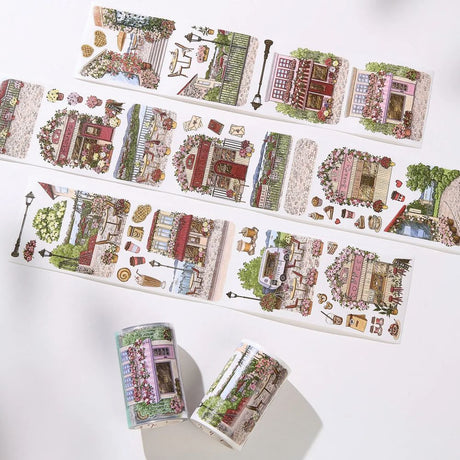 Sticker Pet Tape - Pre-cut 70 mm - Maple Café - 2 - Washi Tape Shop - Tidformera