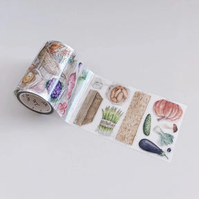 Sticker Pet Tape - Pre-cut 70 mm - Summer Bazaar - 1 - Washi Tape Shop - Tidformera