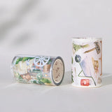 Sticker Pet Tape - Pre-cut 70 mm - Summer Market - 6 - Washi Tape Shop - Tidformera