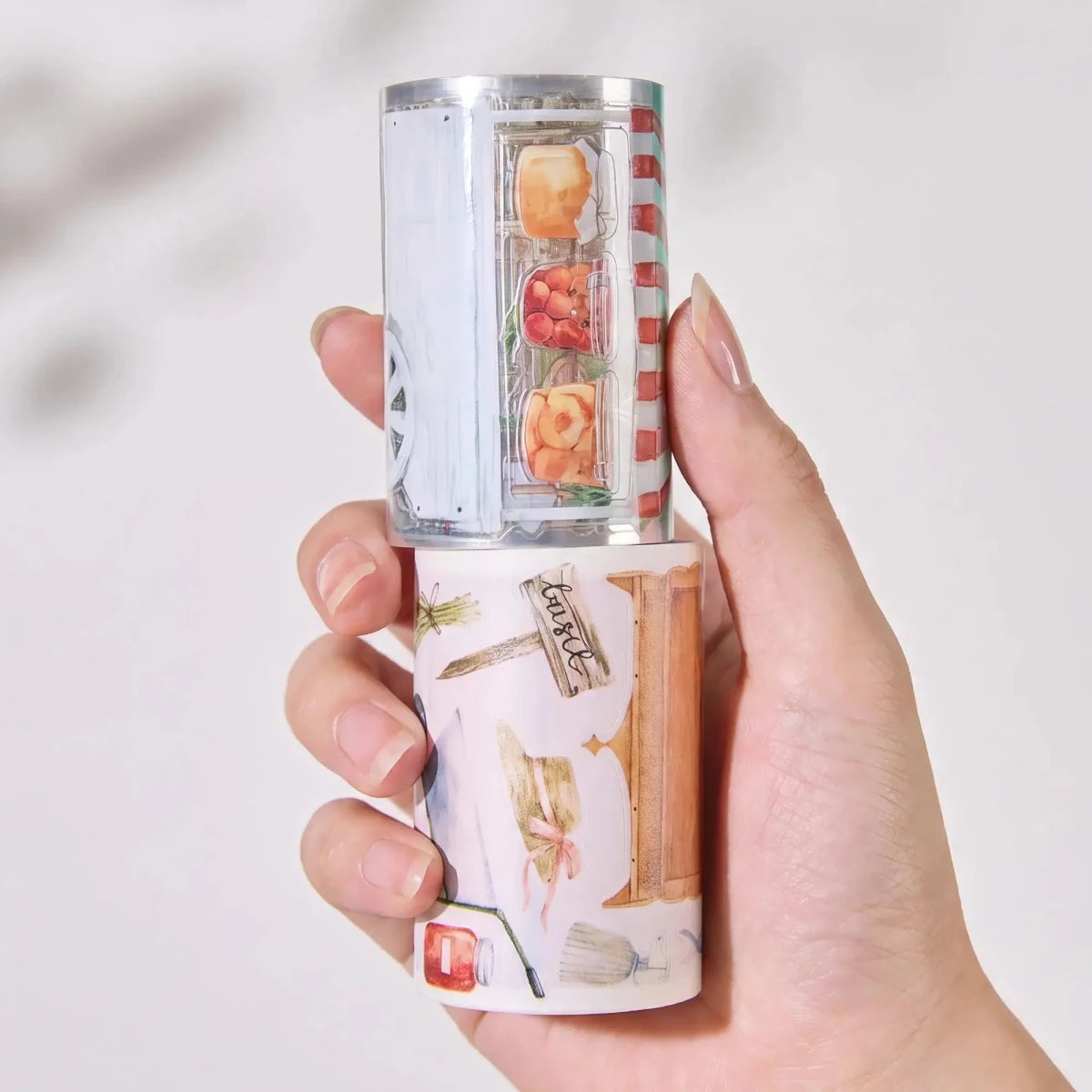 Sticker Pet Tape - Pre-cut 70 mm - Summer Market - 7 - Washi Tape Shop - Tidformera