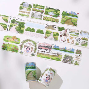 Sticker Pet Tape - Pre-cut 70 mm - Urban Grove - 1 - Washi Tape Shop - Tidformera