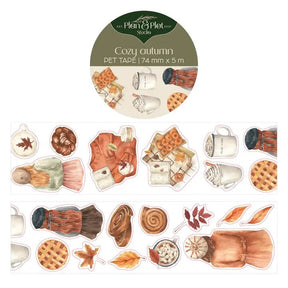Sticker Pet Tape - Pre-cut - 74 mm - Cozy Autumn - 1 - Plan & Plot Studio - Tidformera