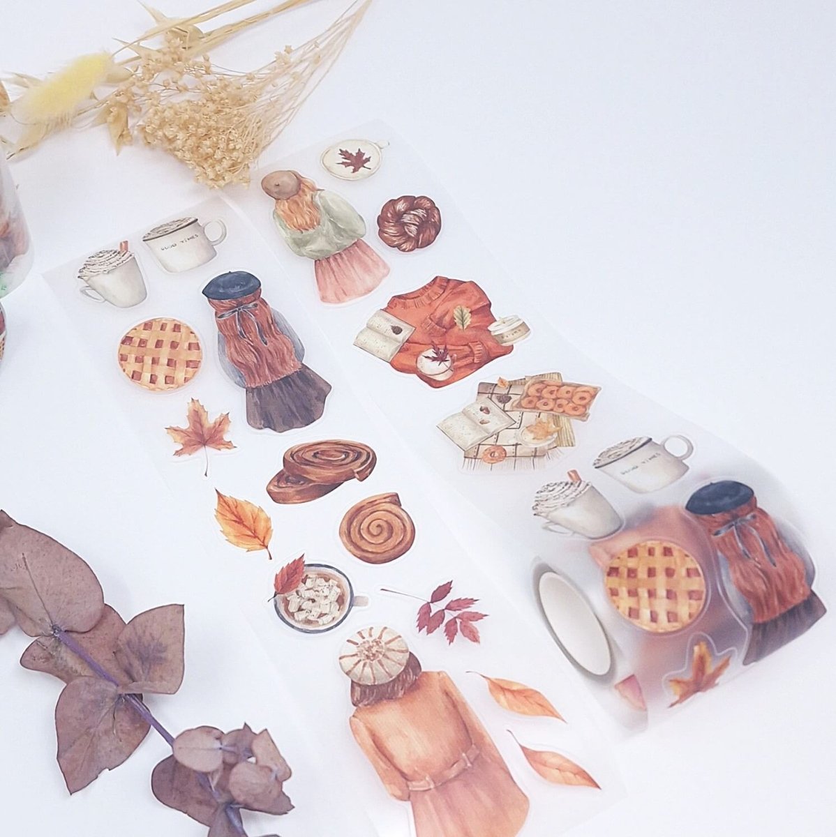 Sticker Pet Tape - Pre-cut - 74 mm - Cozy Autumn - 2 - Plan & Plot Studio - Tidformera