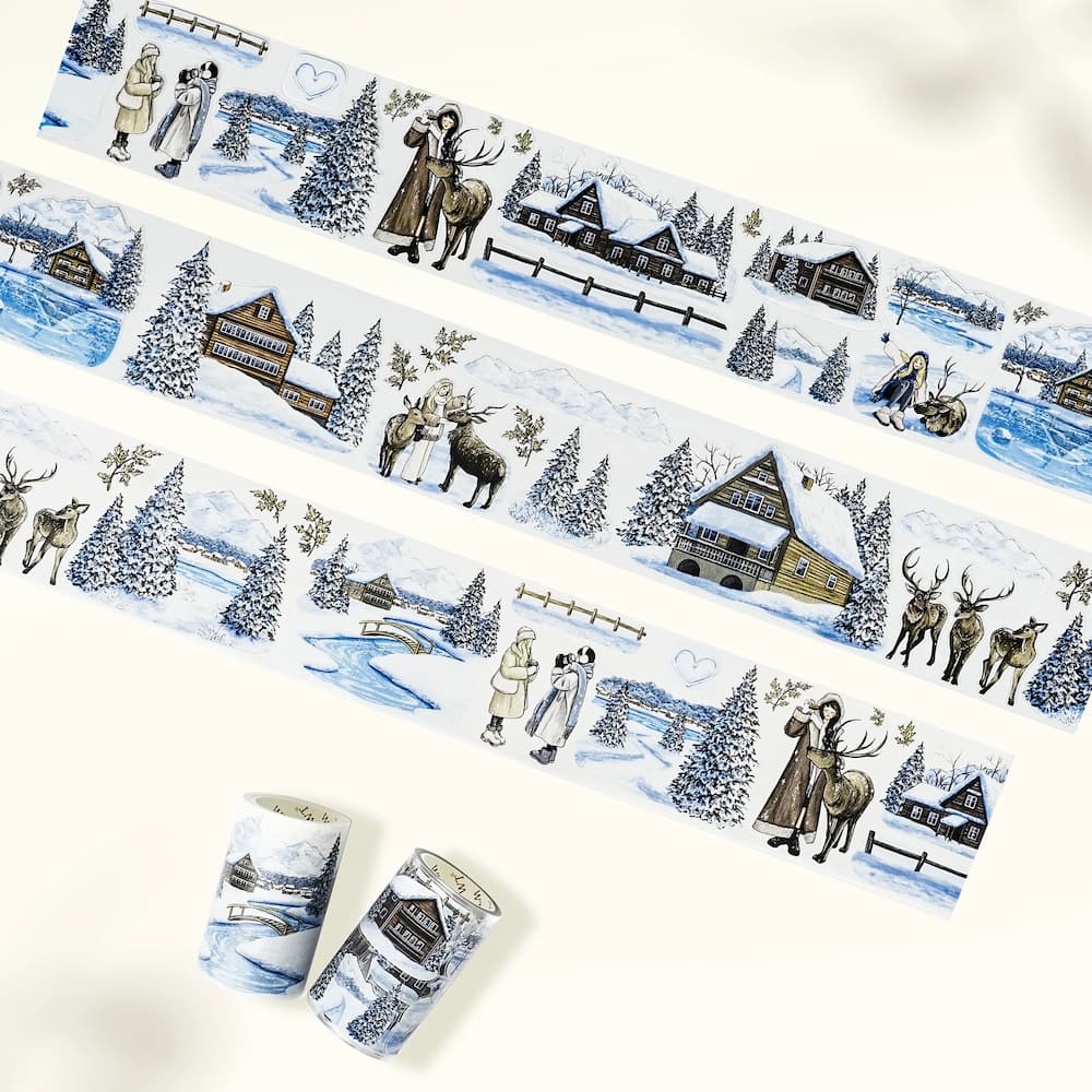 Sticker Pet Tape - Pre - cut - Crystal Garden - 70 mm - 2 - Washi Tape Shop - Tidformera
