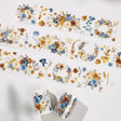 Sticker Pet Tape - Pre - cut - Dusty Blue & Cinnamon - 60 mm - 6 - Washi Tape Shop - Tidformera