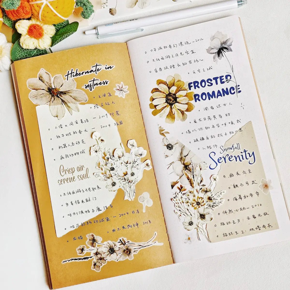 Sticker Pet Tape - Pre - cut - Frosted Meadow - 70 mm - 8 - Washi Tape Shop - Tidformera