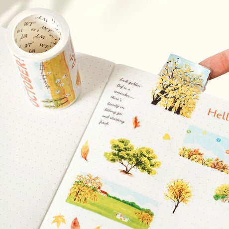Sticker Pet Tape - Pre-cut - Hello Autumn - 70 mm - 3 - Washi Tape Shop - Tidformera