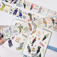 Sticker Pet Tape - Pre - cut - Silent Silhouette - 70 mm - 4 - Washi Tape Shop - Tidformera