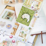 Sticker Pet Tape - Pre - cut - Summer Café - 70 mm - 2 - Washi Tape Shop - Tidformera