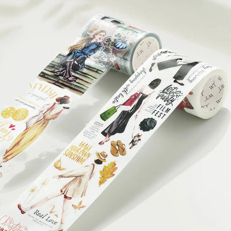 Sticker Pet Tape - Pre - cut - Urban Wanderers - 60 mm - 5 - Washi Tape Shop - Tidformera