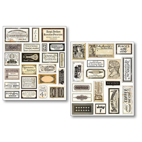 Sticker set 10 - pack - Vintage scripts - 6 - Ciao Bella - Tidformera