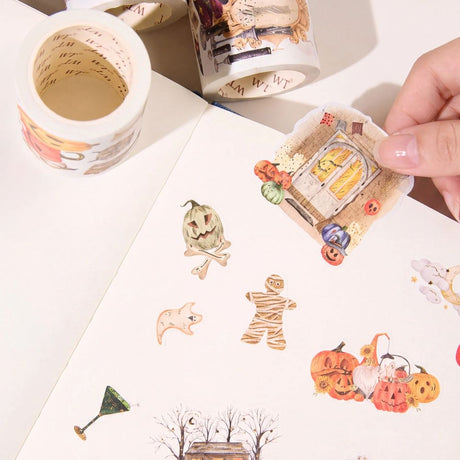 Sticker Set Washi Tape - Luminous Haunt - 3-pack - 4 - Washi Tape Shop - Tidformera