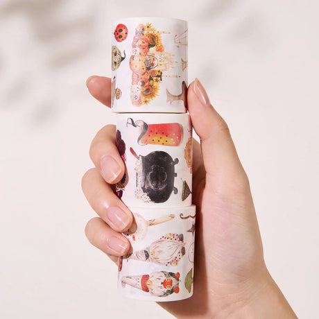 Sticker Set Washi Tape - Luminous Haunt - 3-pack - 12 - Washi Tape Shop - Tidformera