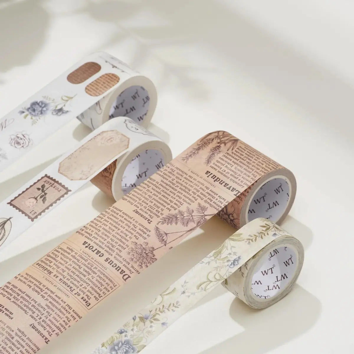 Sticker Set Washi Tape - Petals & Parchment - 4 - pack - 2 - Washi Tape Shop - Tidformera