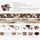 Sticker Set Washi Tape - Waltz of the Flowers - 4 - pack - 10 - Washi Tape Shop - Tidformera
