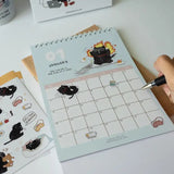 Sticker Sheet - Mocha Cat - Paws and recharge - 4 - CutieSquad - Tidformera