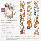 Sticker Washi Tape - Pre - cut - Autumn Enchantment - 60 mm - 5 - Washi Tape Shop - Tidformera
