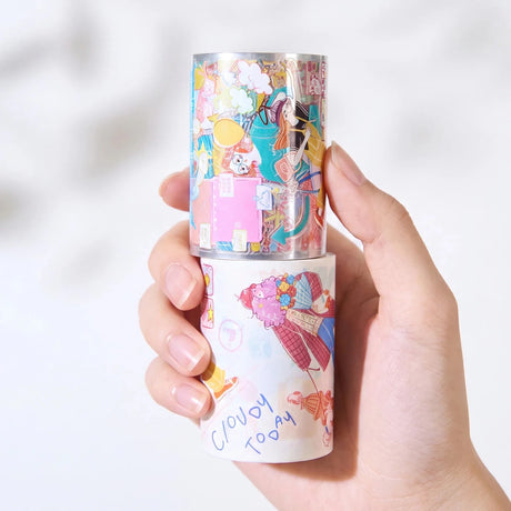 Sticker Washi Tape - Pre-cut - Dopamine Days - 65 mm - 6 - Washi Tape Shop - Tidformera