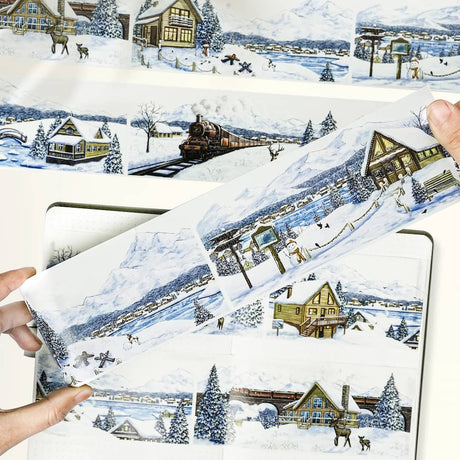 Sticker Washi Tape - Pre - cut - Frozen World - 70 mm - 1 - Washi Tape Shop - Tidformera