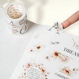 Sticker Washi Tape - Pre - cut - Rosé Scripts - 70 mm - 2 - Washi Tape Shop - Tidformera