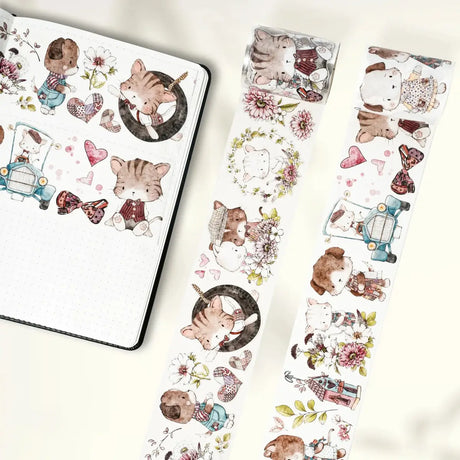 Sticker Washi Tape - Pre - cut - Whisker Connection - 60 mm - 2 - Washi Tape Shop - Tidformera