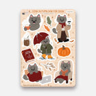 Stickers - A6 - Cosy autumn day for Oggy - 1 - My Sweet Paper Card - Tidformera