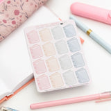 Stickers - A6 - My pastel library - 3 - My Sweet Paper Card - Tidformera