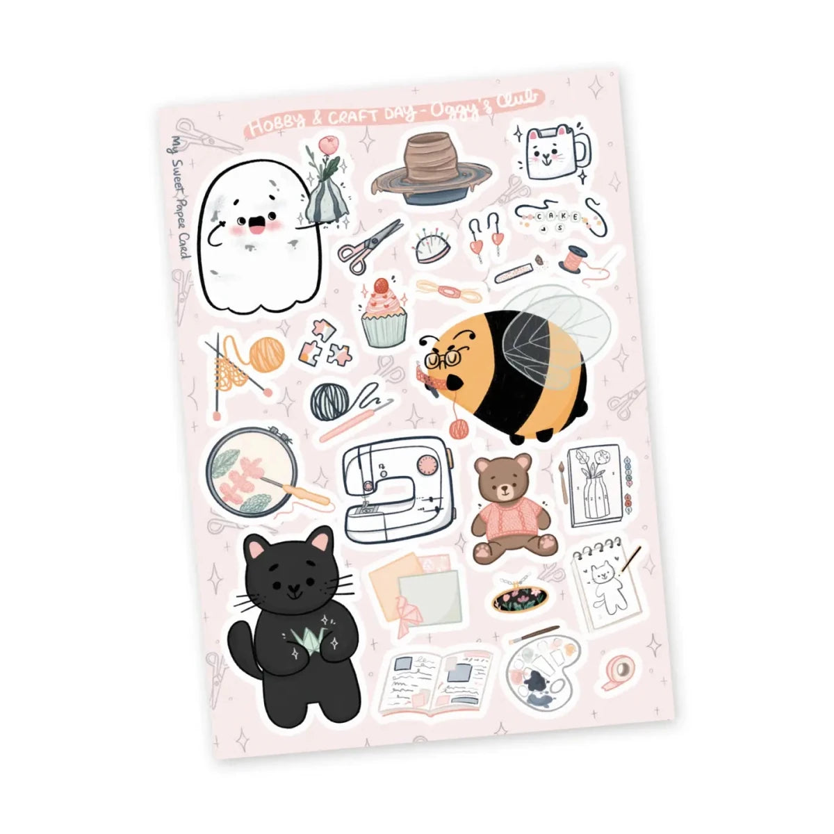Stickers - A6 - Oggy's Club - Hobby & Craft day - 1 - My Sweet Paper Card - Tidformera