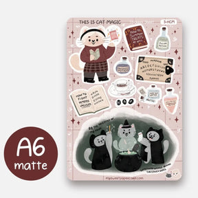Stickers - A6 - This is cat magic - 1 - My Sweet Paper Card - Tidformera