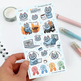 Stickers - Corporate Cat - 2 - My Sweet Paper Card - Tidformera